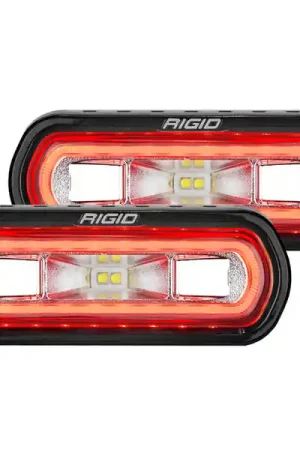 Premium Rigid Industries SR-L Series Surface Mount LED Spreader Pair w/ Red Halo - Universal