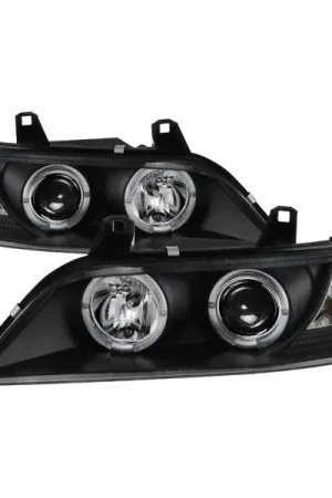Spyder BMW Z3 96-02 Projector Headlights LED Halo Black High H1 Low H1 PRO-YD-BMWZ396-HL-BK Fan Favorite