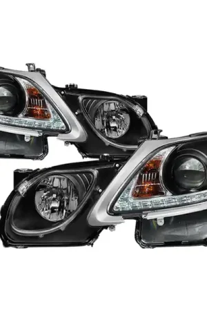 One Day Deal Spyder Lexus GS 300 / 350 / 450 06-11 Headlights - HID Model Only - Black PRO-YD-LG06-HID-DRL-BK