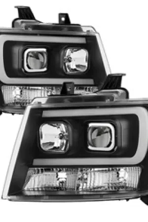 Spyder 07-14 Chevy Suburban/1500/2500/Tahoe V2 Projector Headlights Blk PRO-YD-CSUB07V2-DRL-BK Bargain