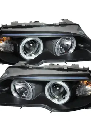 Direct From Factory Spyder BMW E46 3-Series 04-06 2 DR Projector Halogen Model- LED Halo Blk PRO-YD-BMWE4604-2DR-HL-BK