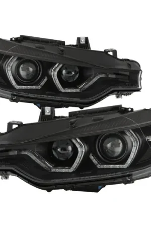 Seasonal Sale Spyder 12-14 BMW F30 3 Series 4DR Projector Headlights - Black PRO-YD-BMWF3012-AFSHID-BK
