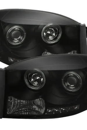Order Now Spyder Dodge Ram 1500 06-08 06-09 Projector Headlights LED Halo LED Blk Smke PRO-YD-DR06-HL-BSM