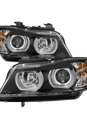 Spyder BMW E90 3-Series 06-08 4DR Headlights - AFS HID Only - Black PRO-YD-BMWE9005V2-AFSHID-BK Luxury