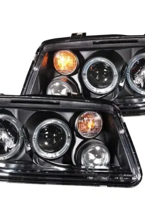 ANZO 1999-2005 Volkswagen Jetta Projector Headlights w/ Halo Black (CCFL) Authentic