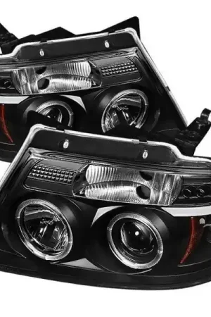 Buy Direct Spyder Ford F150 04-08 Projector Headlights Version 2 LED Halo LED Blk PRO-YD-FF15004-HL-G2-BK