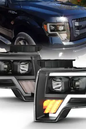 ANZO 2009-2014 Ford F-150 Projector Light Bar G4 H.L. Black Amber Free Shipping