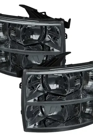 xTune Chevy Silverado 07-13 Crystal Headlights Smoked HD-JH-CS07-AM-SM Weekend Sale
