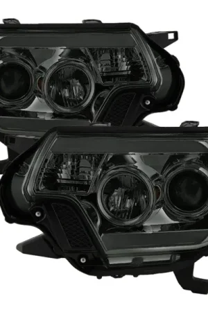 Spyder Toyota Tacoma 12-16 Projector Headlights Light Bar DRL Smoke PRO-YD-TT12-LBDRL-SM Order Now