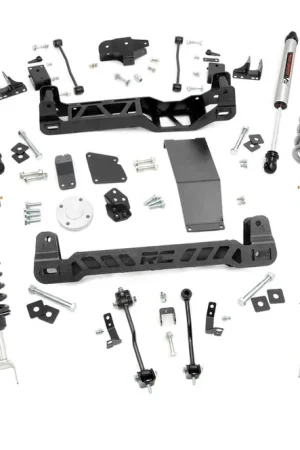 6.0 Inch Dodge Suspension Lift Kit Vertex Struts and V2 Shocks 12-Up Ram 1500 4WD) Rough Country Discount