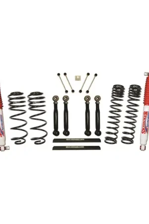 Same Day Shipping Skyjacker 97-02 Jeep TJ 4in D-Rate Long Travel Kit w/ Adj. FR/RR Lower Flex Links/Nitro 8000 Shocks