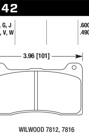 Hawk Wilwood 7812 HP+ Race Brake Pads Viral