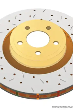 DBA 12+ Subaru/Scion BRZ/FR-S (US Spec)/ 08-13 WRX Rear Cross Drilled Slotted 4000 Series Rotor Fan Favorite