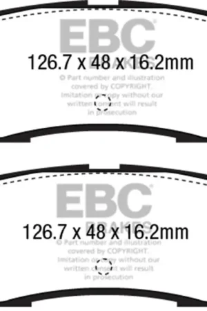 Professional Grade EBC 15+ Ford Mustang 2.3 Turbo Performance Pkg Yellowstuff Rear Brake Pads