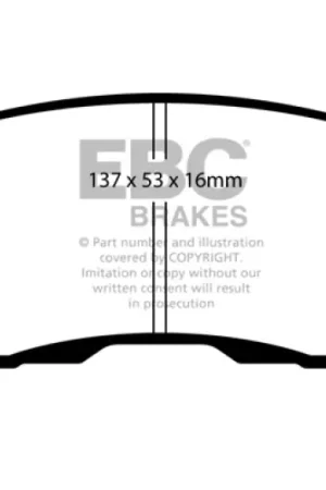 Final Sale EBC 02-03 Infiniti G20 2.0 Yellowstuff Front Brake Pads