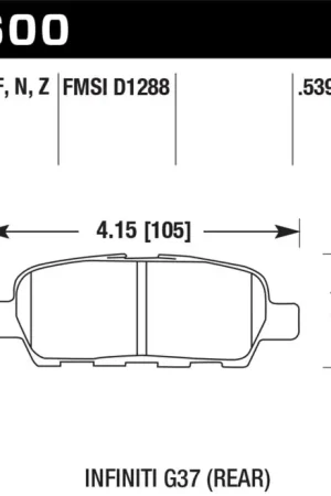 Buy Direct Hawk Infiniti G35 Sport/G37 / 08-10 Nissan Rogue / 07-09 Sentra SE-R / 10 Sentra SE-R M/T HPS Street