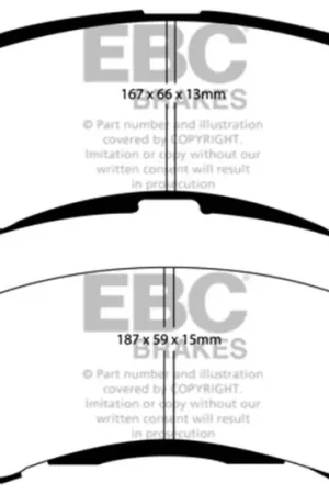 EBC 85-90 Chevrolet Astro Van 2WD Greenstuff Front Brake Pads Clearance
