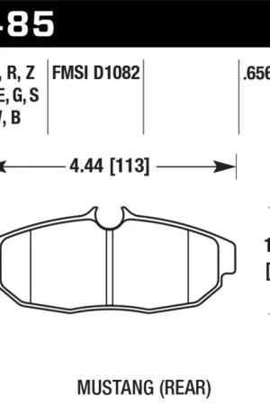 Hawk 08-09 Mustang Bullitt/05-10 & 12-13 Mustang GT/05-13 Mustang V6 Blue 9012 Race Rear Brake Pads Must Have