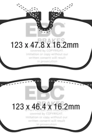 Last Chance EBC 14+ BMW i3 Electric Ultimax2 Rear Brake Pads