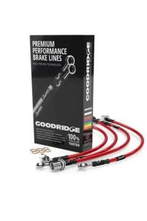 Factory Price Goodridge 2015 Audi Q3 Stainless Steel Brake Lines - Red