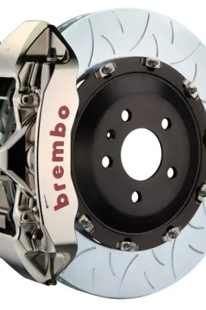 Brembo 09-13 X5M Front GTR BBK 6 Piston Billet 405x34 2pc Rotor Slotted Type3- Nickel Holiday Sale