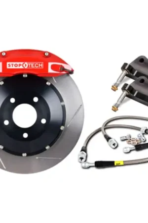 Modern StopTech BBK 93-98 Toyota Supra Front ST-60 355x32 Red Slotted Rotors