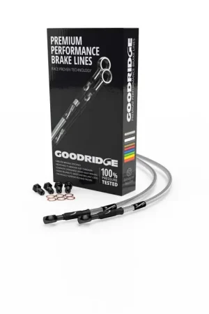 Express Delivery Goodridge 18-23 Harley-Davidson FXBR/FXBRS (w/ABS) Clear Front Brake Line w/Black Fitting