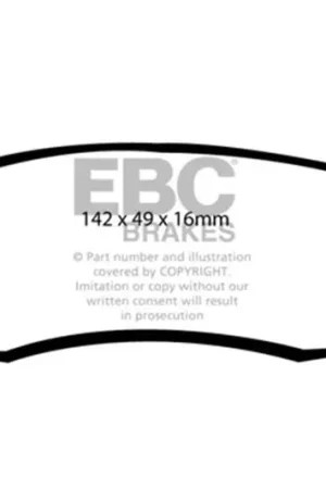 Hassle-Free Returns EBC 00-01 Ford Expedition 4.6 2WD Yellowstuff Rear Brake Pads