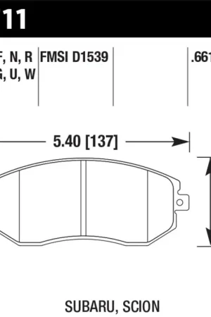 Mega Sale Hawk 13-16 Scion FR-S 2.0L Base OE Incl. Clips Shims Front ER-1 Brake Pads