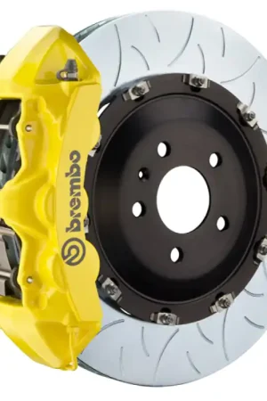 Brembo 18+ SQ5 (FY) Front GT BBK 6 Piston Cast 380x34 2pc Rotor Slotted Type-3- Yellow Bulk Order