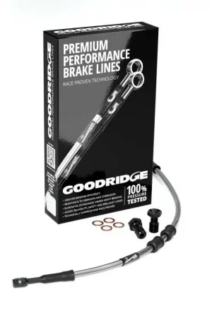 Goodridge 96-03 HD XL1200 Classic +6in Clear Brake Line Kit w/Stainless Steel Fittings Hot Picks