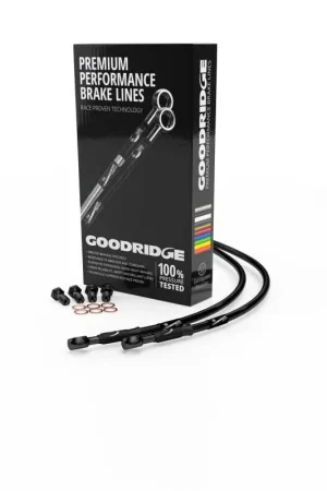 Direct From Manufacturer Goodridge 14-23 Harley-Davidson FLHR/FLHX (w/o ABS) Black Front Brake Line w/Black Fitting