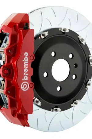 Best Price Brembo 04-11 612 Scaglietti Front GT BBK 6 Piston Cast 380x34 2pc Rotor Slotted Type-3-Red