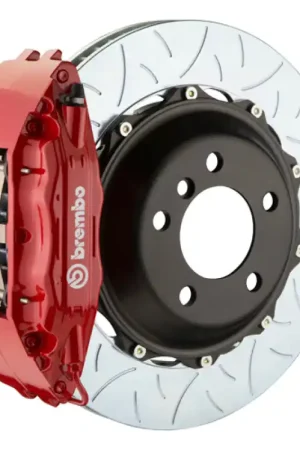 Get Yours Brembo 12-14 CLS350 Front GT BBK 6 Piston Cast 355x32 2pc Rotor Slotted Type-3-Red