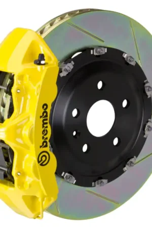 Trusted Brand Brembo 20+ Model Y Front GT BBK 6 Piston Cast 380x34 2pc Rotor Slotted Type-1- Yellow