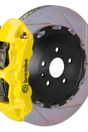 Warranty Included Brembo 08-10 Cayenne Turbo (Excl. Turbo S) Fr GT BBK 6Pist Cast 405x34 2pc Rotor Slot Type1-Yellow
