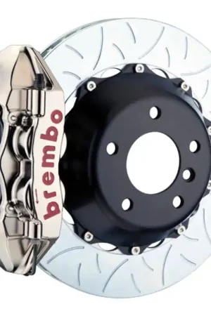 Brembo 06-08 RS4 Rear GTR BBK 4 Piston Billet380x28 2pc Rotor Slotted Type-3- Nickel Plated Limited Edition