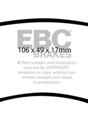 EBC 13-15 Land Rover LR2 2.0 Turbo Ultimax2 Rear Brake Pads Top Pick