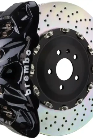 Brembo 09-16 Panamera/S/4S/Turbo Front GT BBK 8 Piston Cast 412x38 2pc Rotor Drilled-Black Markdown