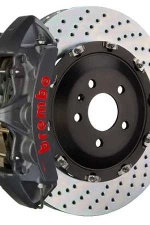 Brembo 03-07 Cayenne/S/Turbo Fr GTS BBK 6Pis Cast 405x34 2pc Rotor Drilled-Black HA Buy Today