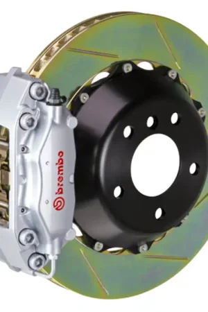 Next Day Delivery Brembo 04-10 5-Series (Excl. xDrive/M5) Rr GT BBK 4Pist Cast 2pc 345x28 2pc Rotor Slot Type1-Silver