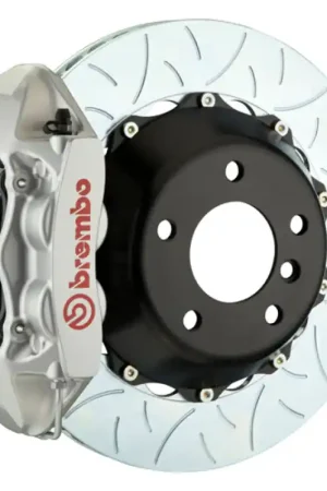 Brembo 06-13 S63 AMG (W216) Rear GT BBK 4 Piston Cast 380x28 2pc Rotor Slotted Type3-Silver Secure Checkout