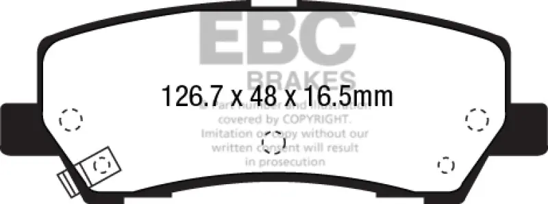 Best Choice EBC 15+ Ford Mustang 2.3 Turbo Redstuff Rear Brake Pads