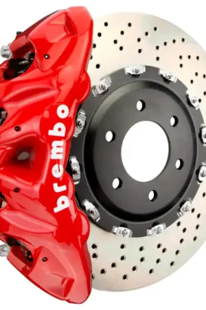 Next Day Delivery Brembo 25+ BMW X3 M50 xDrive (G45) Front GT BBK 8 Piston Cast 412x38 2pc Rotor Drilled - Red