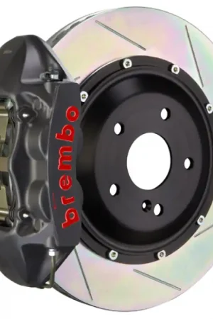 Genuine Brembo 07-13 X5 Rear GTS BBK 4 Piston Cast 380x28 2pc Rotor Slotted Type1-Black HA