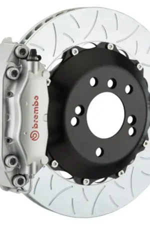 Brembo 08-13 135i Rear GT BBK 4 Piston Cast 345x28 2pc Rotor Slotted Type-3-Silver Cheap