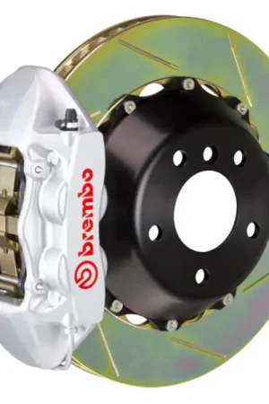 Best Seller Brembo 08-17 S5/09-16 S4 Rear GT BBK 4 Piston Cast 380x28 2pc Rotor Slotted Type1-Silver