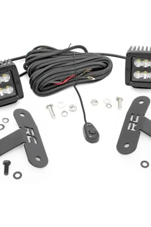 Place Order Toyota 2-inch LED Lower Windshield Ditch Kit (14-20 Tundra Black Series Spot Pattern) Rough Country