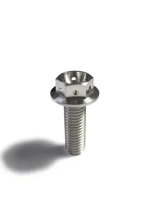 Fast Shipping Ticon Industries Titanium Bolt Flanged M10x20x1.5TP 14mm 6pt Head Drilled
