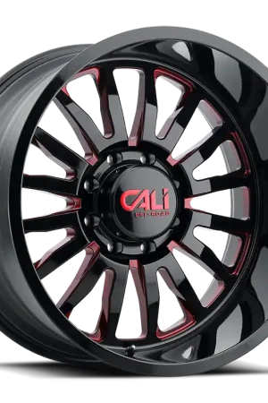 Cast Aluminum Wheels Summit 9110 GB-RD 20x12 Red Milled Spokes Gloss Black 8 On 170 Bolt Pattern -51 Offset Cali Offroad Wheels Special Offer